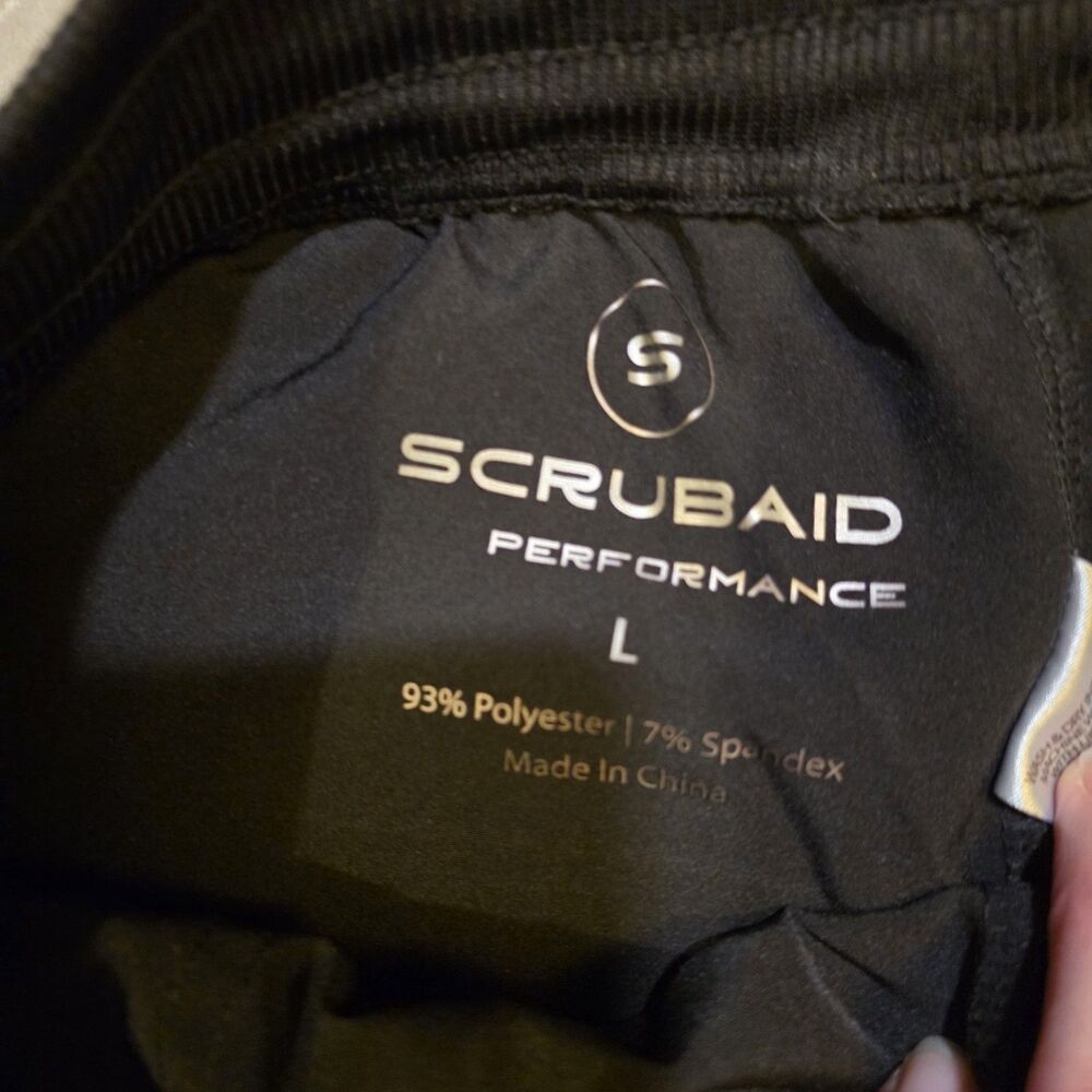 Scrubaid Performance Women's Scrub Pants Black SZ L Cargo Joggers Elastic Waist - Picture 3 of 10